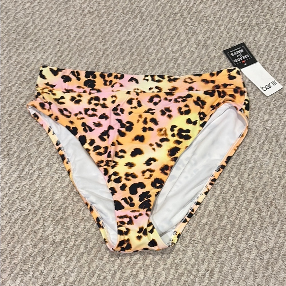 Bar III Leopard Print Bikini Bottoms